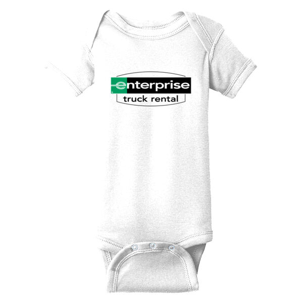 Infant Short Sleeve Baby Rib Bodysuit Thumbnail
